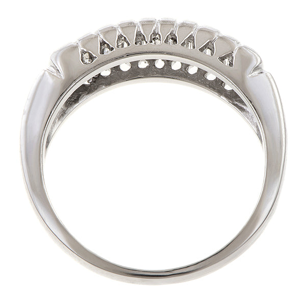 Vintage Baguette Cut Diamond Wedding Band sold by Doyle and Doyle an antique and vintage jewelry boutique