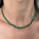 Vintage Emerald Bead Necklace sold by Doyle and Doyle an antique and vintage jewelry boutique