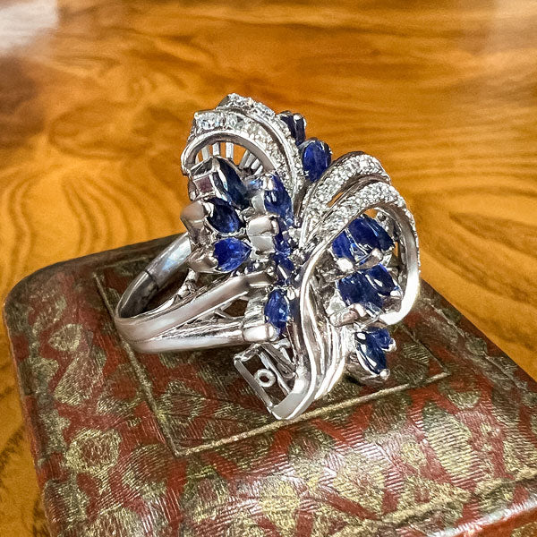 Estate Sapphire & Diamond Cocktail Ring, from Doyle & Doyle jewelry