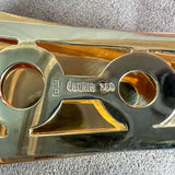 Vintage Tourmaline & Wood Clip Pin sold by Doyle and Doyle an antique and vintage jewelry boutique