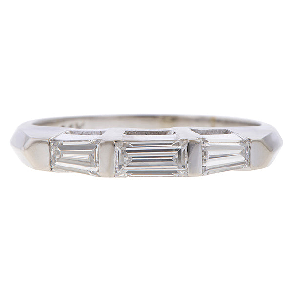 Vintage Baguette Diamond Band sold by Doyle and Doyle an antique and vintage jewelry boutique