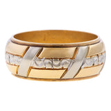Vintage Two-toned Wedding Band sold by Doyle and Doyle an antique and vintage jewelry boutique
