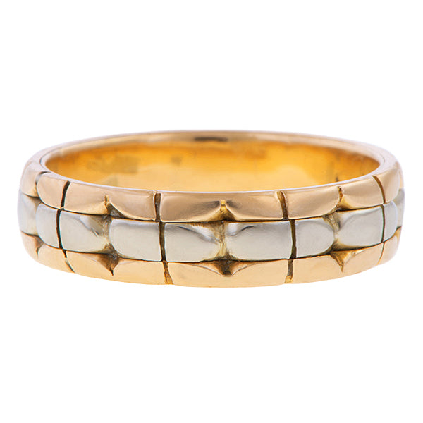 Vintage Two-toned Wedding Band sold by Doyle and Doyle an antique and vintage jewelry boutique