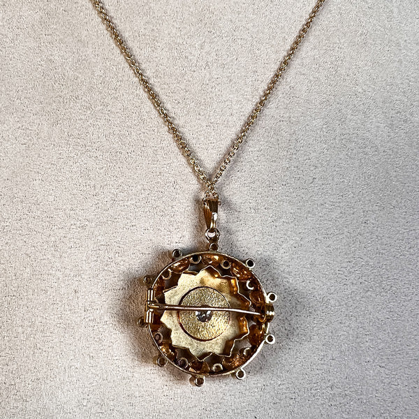 Victorian Gold and Diamond Medallion Pendant, from Doyle & Doyle antique and vintage jewelry boutique