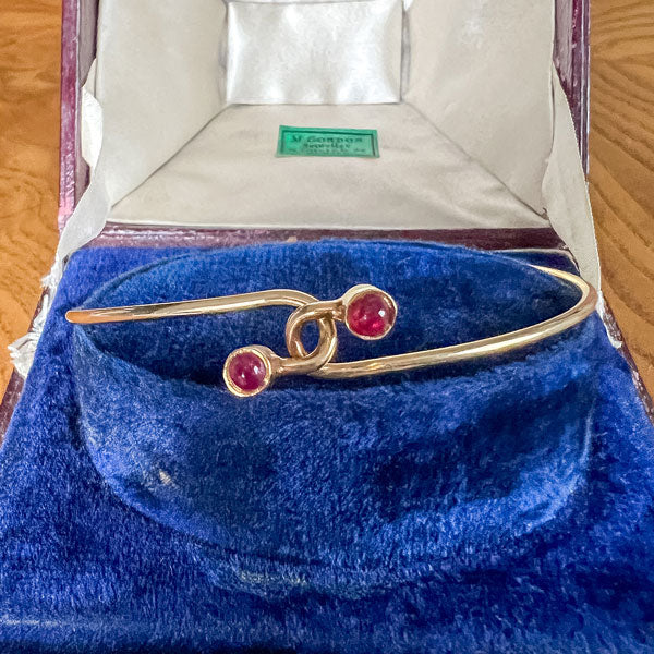 Vintage Crossover Ruby Bracelet sold by Doyle and Doyle an antique and vintage jewelry boutique
