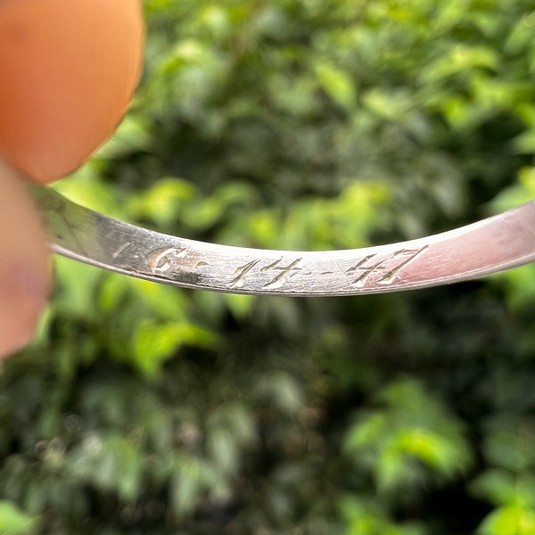 Vintage Patterned Wedding Band sold by Doyle and Doyle an antique and vintage jewelry boutique