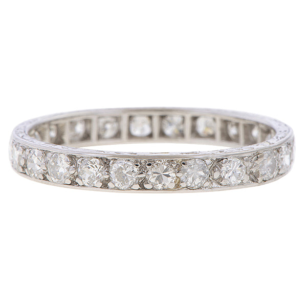 Art Deco Diamond Eternity Wedding Band Ring, sold by Doyle & Doyle antique and vintage jewelry boutique