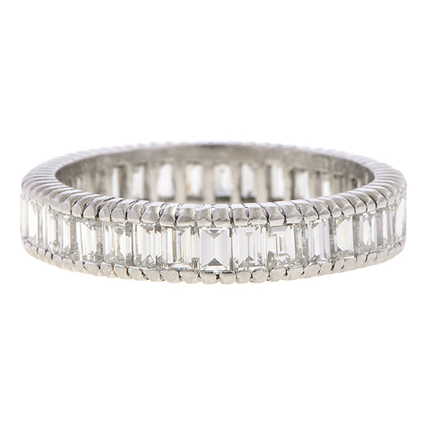 Vintage Baguette Diamond Eternity Band Ring sold by Doyle and Doyle an antique and vintage jewelry boutique