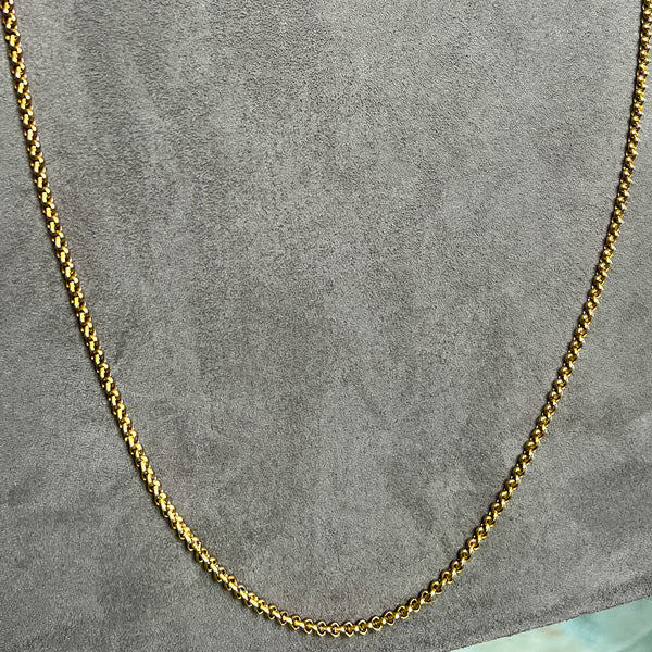 Vintage Rolo Link Chain Necklace sold by Doyle and Doyle an antique and vintage jewelry boutique