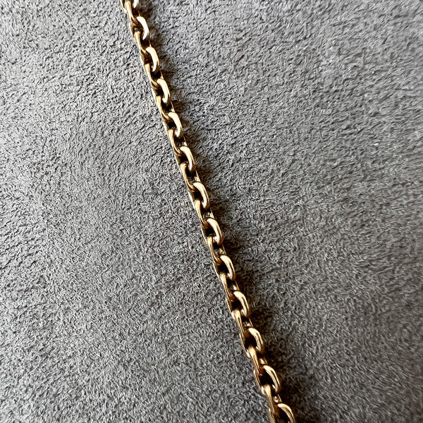 Vintage Gold Chain of cable links, from Doyle & Doyle antique and vintage jewelry boutique
