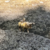 Vintage Gold Bull Charm, from Doyle & Doyle antique and vintage jewelry boutique
