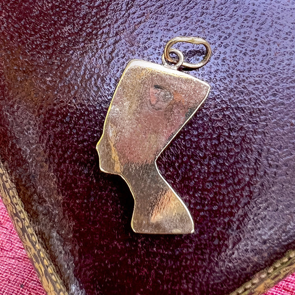 Antique Egyptian Revival Pendant Charm with lapis, sold by Doyle & Doyle an antique and vintage jewelry boutique