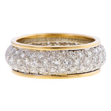 Vintage Pave Set Wedding Band sold by Doyle and Doyle an antique and vintage jewelry boutique