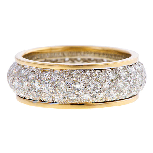 Vintage Pave Set Wedding Band sold by Doyle and Doyle an antique and vintage jewelry boutique