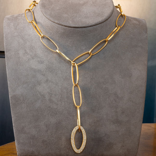 Vintage Diamond Chain Necklace sold by Doyle and Doyle an antique and vintage jewelry boutique