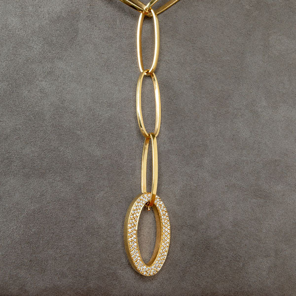 Vintage Diamond Chain Necklace sold by Doyle and Doyle an antique and vintage jewelry boutique