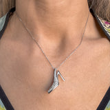 Vintage Diamond Shoe Charm sold by Doyle and Doyle an antique and vintage jewelry boutique