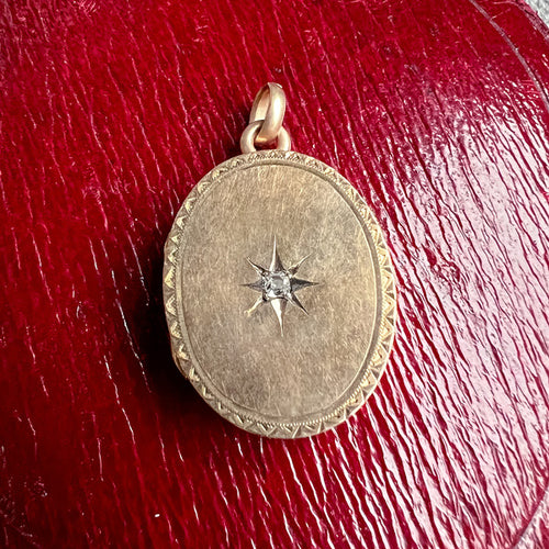 Antique Gold & Diamond Locket, from Doyle & Doyle antique and vintage jewelry boutique