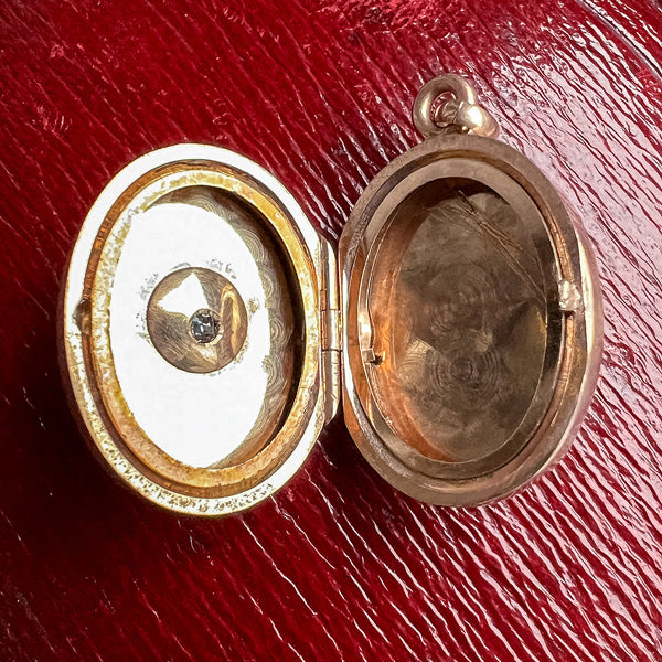 Antique Gold & Diamond Locket, from Doyle & Doyle antique and vintage jewelry boutique