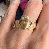 Vintage Claddagh Ring sold by Doyle and Doyle an antique and vintage jewelry boutique