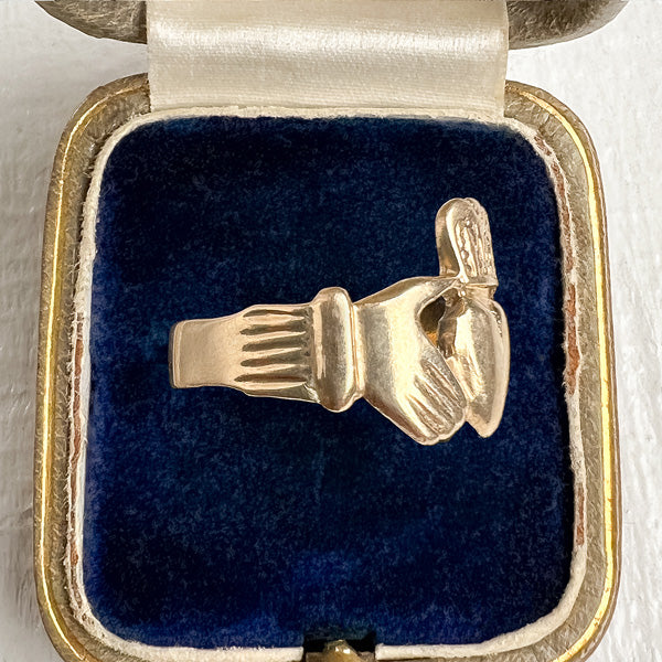 Vintage Claddagh Ring sold by Doyle and Doyle an antique and vintage jewelry boutique