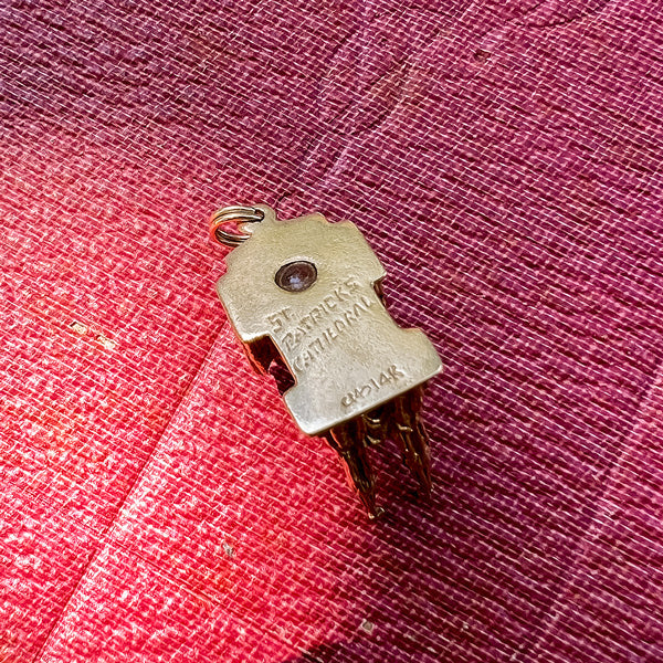 Vintage St. Patricks Cathedral Charm sold by Doyle and Doyle an antique and vintage jewelry boutique