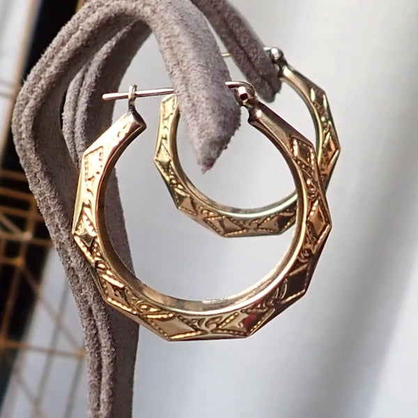 Vintage Hoop Earrings sold by Doyle and Doyle an antique and vintage jewelry boutique