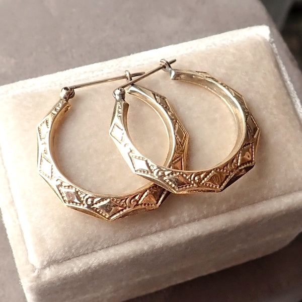 Vintage Hoop Earrings sold by Doyle and Doyle an antique and vintage jewelry boutique