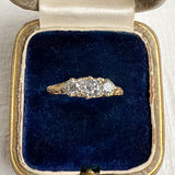 Antique Diamond Three Stone Ring sold by Doyle and Doyle an antique and vintage jewelry boutique