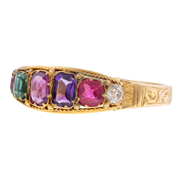 Antique Gemstone Acrostic "Regard" Ring, from Doyle & Doyle antique and vintage jewelry boutique