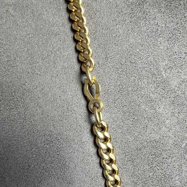 Vintage Curb Link Necklace sold by Doyle and Doyle an antique and vintage jewelry boutique