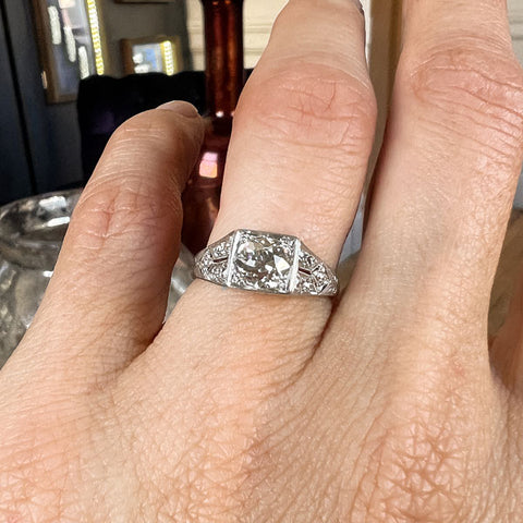 Art Deco Engagement Ring, 1.00ct. sold by Doyle and Doyle an antique and vintage jewelry boutique