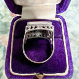 Vintage Diamond & Onyx Filigree Ring sold by Doyle and Doyle an antique and vintage jewelry boutique