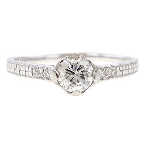 Vintage Engagement Ring, TRB 0.63ct
