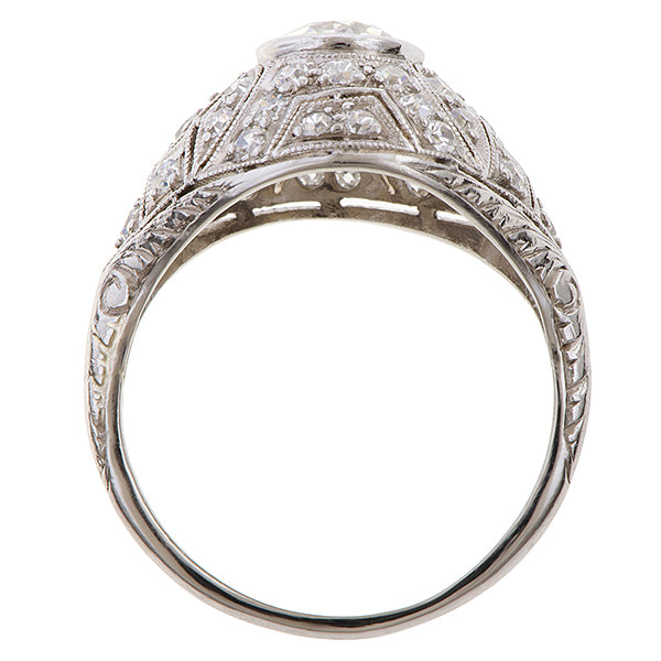 Art Deco Filigree Engagement Ring, Old Euro 0.80ct. sold by Doyle and Doyle an antique and vintage jewelry boutique
