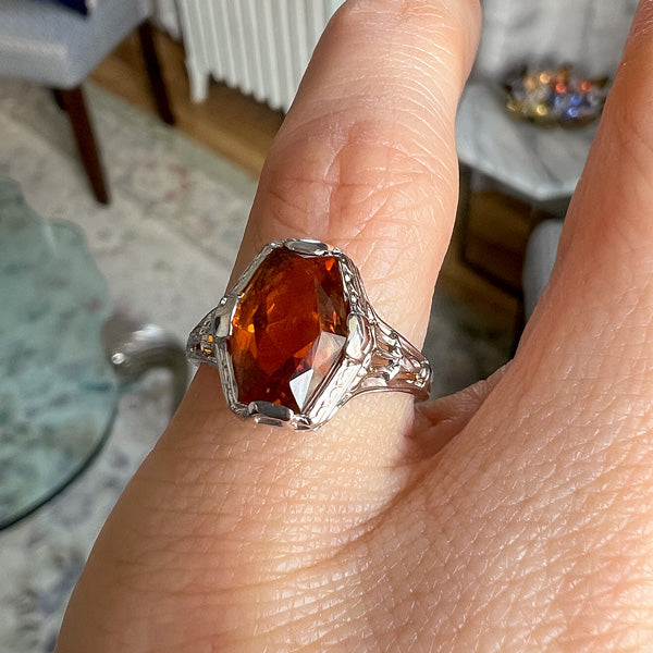 Vintage Citrine Filigree Ringsold by Doyle and Doyle an antique and vintage jewelry boutique