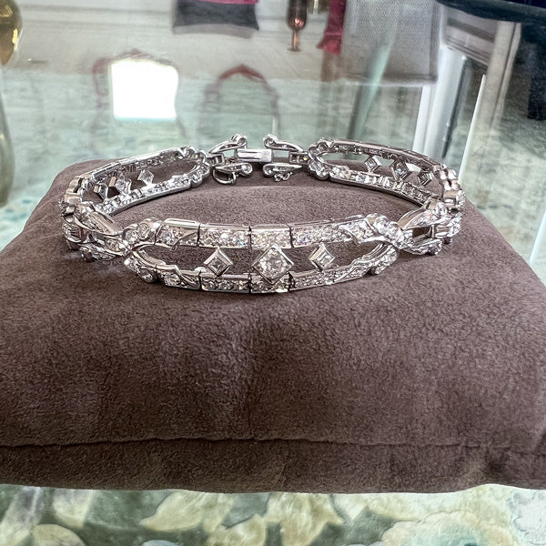 Art Deco Bailey, Banks & Biddle Diamond Bracelet sold by Doyle and Doyle an antique and vintage jewelry boutique