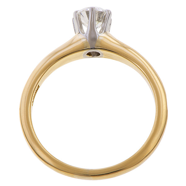 Vintage Solitaire Diamond Engagement Ring, RBC 0.46ct. sold by Doyle and Doyle an antique and vintage jewelry boutique