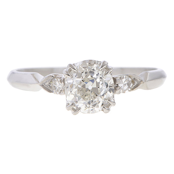 Vintage Diamond Engagement Ring, Old Euro 0.84ct. sold by Doyle and Doyle an antique and vintage jewelry boutique