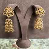 Vintage Day/ Night Gold Drop Earrings sold by Doyle and Doyle an antique and vintage jewelry boutique