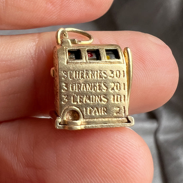 Estate Slot Machine Charm sold by Doyle and Doyle an antique and vintage jewelry boutique
