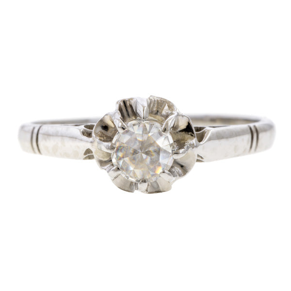 Vintage Rose Cut Engagement Ring, 0.26ct sold by Doyle and Doyle an antique and vintage jewelry boutique