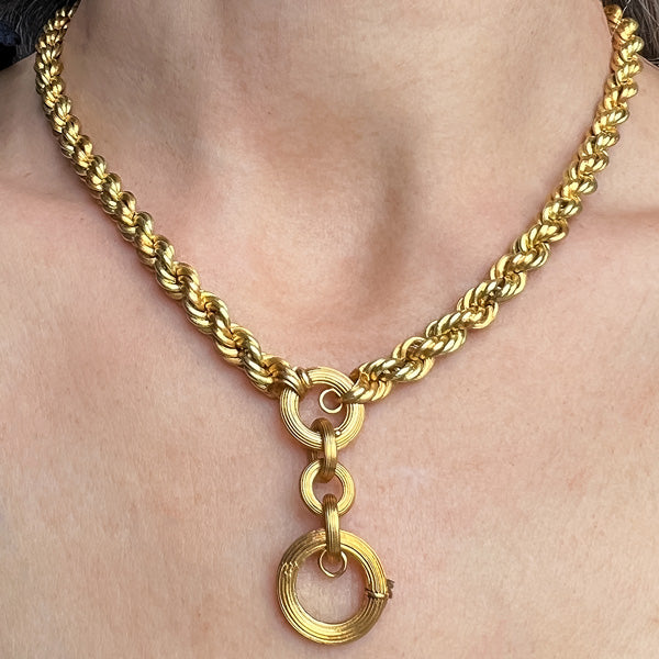 Victorian Rope Chain Necklace sold by Doyle and Doyle an antique and vintage jewelry boutique