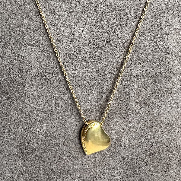 Vintage Elsa Peretti Full Heart Necklace sold by Doyle and Doyle an antique and vintage jewelry boutique