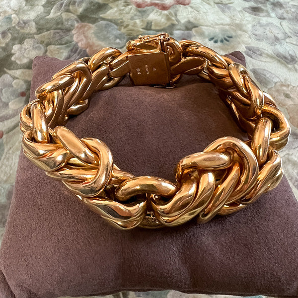 Vintage Gold Link Bracelet sold by Doyle and Doyle an antique and vintage jewelry boutique