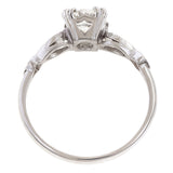 1940s Vintage Diamond Engagement Ring in platinum, from Doyle & Doyle antique and vintage jewelry boutique