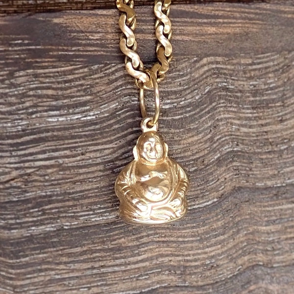Vintage Gold Buddha Pendant Charm, from Doyle & Doyle antique and vintage jewelry boutique