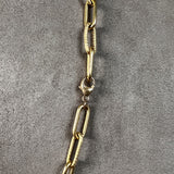 Vintage Oval Textured Link Chain Necklace sold by Doyle and Doyle an antique and vintage jewelry boutique