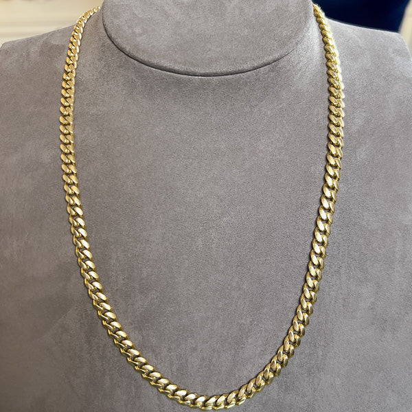 Vintage Gold Curb Link Chain Necklace, from Doyle & Doyle antique and vintage jewelry boutique