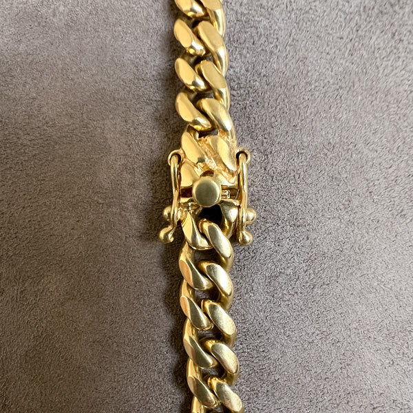 Vintage Gold Curb Link Chain Necklace, from Doyle & Doyle antique and vintage jewelry boutique